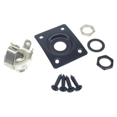 Imagem de Jack Plate Retangular curvo olhal PRETO completo MXP 400BK