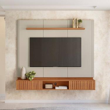 Imagem de Painel Home para Tv até 70 Polegadas Amarante Canela/Off White