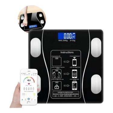 Imagem de Balança Digital Bioimpedância Bluetooth Corporal Aparelho Ca - Congrat