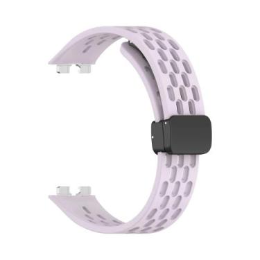 Imagem de Pulseira Magnética De Silicone Respirável Para Huawei Band 10 9 8 Aces