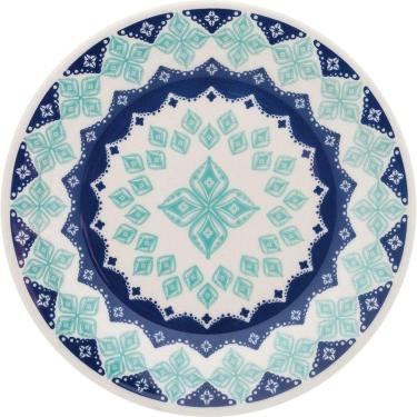 Imagem de Kit 2 Pratos De Sobremesa Donna Lola Oxford Cerâmica 19 Cm