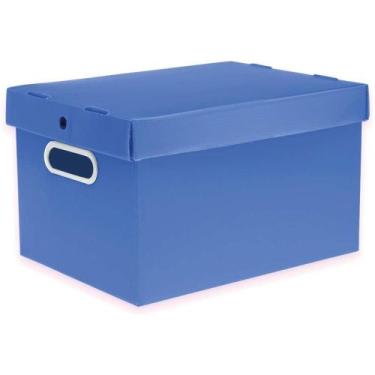 Imagem de Caixa Organizadora Prontobox Azul 360X265X230 MD - Polycart