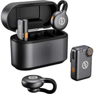 Imagem de Microfone Hollyland Lark M2s Duo Kit Sem Fio Preto.