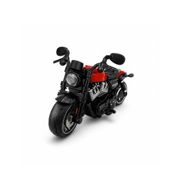 Imagem de Motocicleta de Brinquedo com Fricção 1:14 Moto de Viagem Die-cast Vermelho para Superfícies Planas Draik