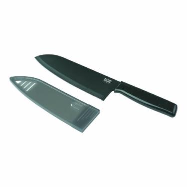 Imagem de Kuhn Rikon Faca de chef Colori com bainha de segurança, 15 cm, preta