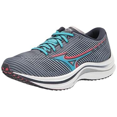 Imagem de Mizuno Tênis de corrida feminino Wave Rider 25, India Ink-Scuba Blue, 37
