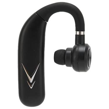 Imagem de Fones de ouvido sem fio únicos, Bluetooth 5.1 Lembrete de voz Identificador de chamadas Emparelhamento automático Conecte 2 dispositivos Fones de ouvido comerciais para condução(J6 preto + prata)