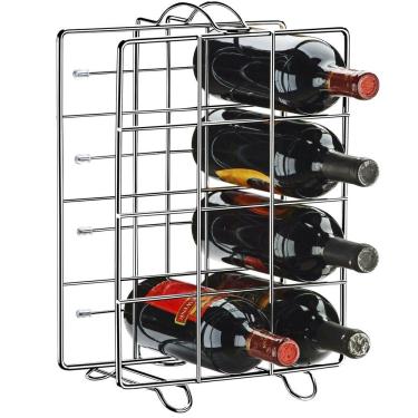 Imagem de Suporte Adega Porta 12 Garrafas Vinho Chão Bancada Cromada