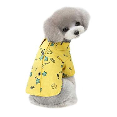 Imagem de Camisa para animais de estimação camiseta com botões de lapela colete para cães camiseta para cães roupas de duas pernas roupas para animais de estimação respirável roupas para animais de estimação