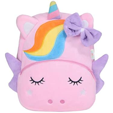Imagem de Mochila Infantil, VASCHY Mochila para Meninos e Meninas Fofos Animais de Pelúcia Pequena Mochila para Creche para Crianças, Unicórnio