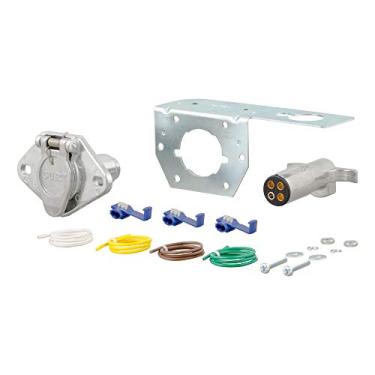 Imagem de CURT 58677 Conectores de chicote redondos de 4 pinos laterais e reboque