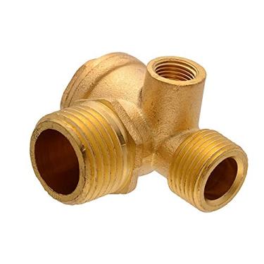 Imagem de BE-TOOL Válvula de retenção sem retorno Válvula de ar de 3 vias para compressor de ar direto (fêmea, 1/5.1 cm x 3/20.3 cm x 1/20.3 cm)