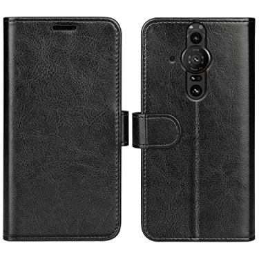 Imagem de HONGYAN Capa de telefone Para Sony Pro-I R64 TEXTURA ÚNICA Horizontal Flip Phone Protective Case com titular e slots de cartão e carteira e quadro de fotos Capa protetora