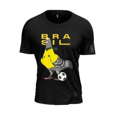 Imagem de Camiseta Pombo Brasil Pru Futebol Soccer Pigeon T-Shirt - Shap Life