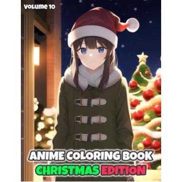 Imagem de 100 Anime Christmas Girls Coloring Book - For Kids, Teens & Adults