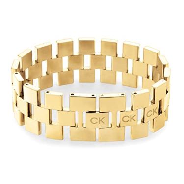 Imagem de Calvin Klein Joias Pulseira feminina Link Cor: Banhado a Ouro (Modelo: 35000244), One Size, Aço inoxidável, Sem pedras preciosas