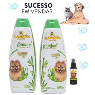 Imagem de Kit Pet Shampoo E Condicionador Bamboo 500ml  - Brincalhão