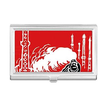 Imagem de China Train Tower – Porta-cartões de visita vermelho a vapor