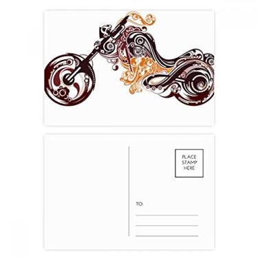 Imagem de Conjunto de cartões postais coloridos para motocicletas, cartões de agradecimento de aniversário