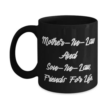 Imagem de Mother-In-Law And Son-In-Law, Friends For Life. Caneca de 325 ml, copo de sogra, barata para sogra
