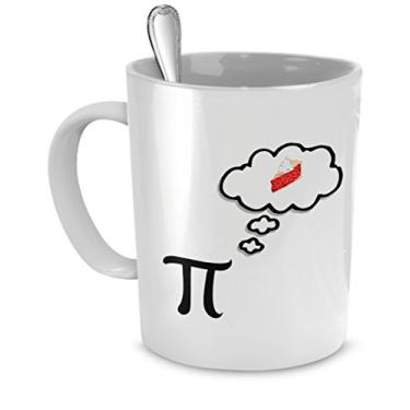 Imagem de SpreadPassion Caneca de matemática - Pi gosta de torta - canecas engraçadas de matemática - caneca de torta - caneca Pi