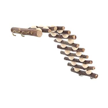 Imagem de Escada de Madeira para Hamster, Escada Segura e Flexível para Papagaios para Pequenos Animais de Estimação