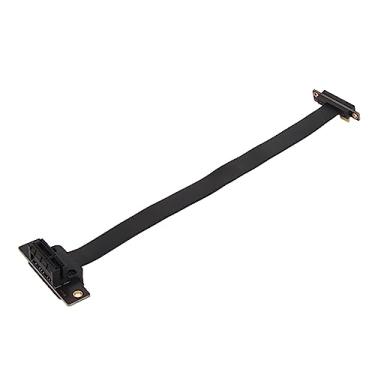 Imagem de Cabo de Extensão PCIe 3.0, Cabo de Extensão Duplo Direito de 90 Graus PCIe 3.0 X1 a X1, Extensor de Fita de Placa Riser PCI Express 1x de Alta Velocidade para Placas de Rede (20cm)