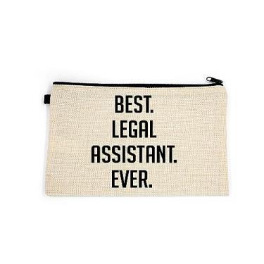 Imagem de Bolsa de maquiagem de assistente jurídico, presente para assistente jurídico, bolsa de cosméticos para assistente jurídico, melhor assistente jurídico, bolsa de higiene pessoal, para ela, bolsa de maquiagem para mulheres, bolsa de , Branco