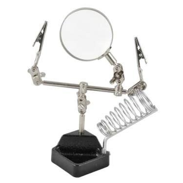 Imagem de Lupa com garras e suporte p/ferro de solda