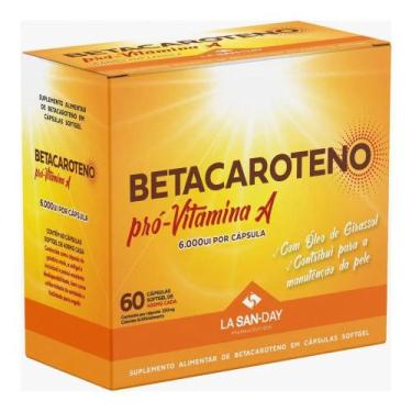 Imagem de Betacaroteno Pró Vitamina A 60 Cápsulas La San Day