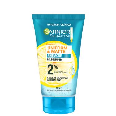 Imagem de Garnier SkinActive Uniform & Matte Antiacne - Gel de Limpeza Facial 150g
