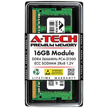 Imagem de A-Tech Substituição de 16 GB RAM para Hynix HMA82GS7CJR8N-VK | DDR4 2666MHz PC4-21300 (PC4-2666V) 2Rx8 1.2V ECC Módulo de memória SODIMM 260 pinos sem buffer