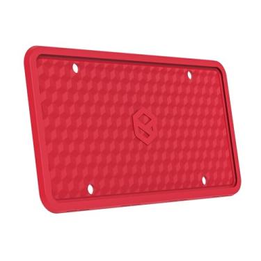Imagem de Rightcar Solutions Moldura de placa de licença de silicone sem falhas - à prova de ferrugem. À prova de ruído. À prova de intempéries.Rightcar Solutions vermelho R9905