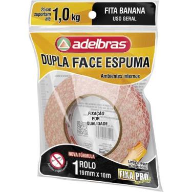 Imagem de Fita Dupla Face Fixa Pro Espuma 19mmx10m - Adelbras