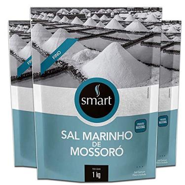 Imagem de Kit 3 Sal Marinho Fino de Mossoró 1kg Smart temperos