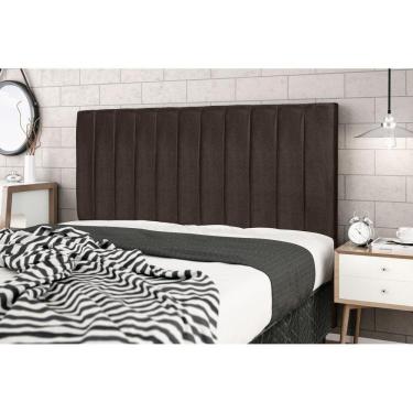 Imagem de Cabeceira Leblon 1,93 marrom king decoração super luxo linha quratos sofisticados - Jbe...