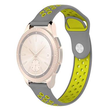 Imagem de Pulseira extra para Samsung Galaxy Watch 42mm /Active and Gear S2 (Cinza com amarelo NK)