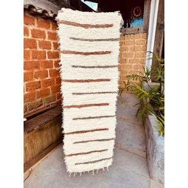 Imagem de Passadeira Felpuda Algodão Artesanal Capri Bege