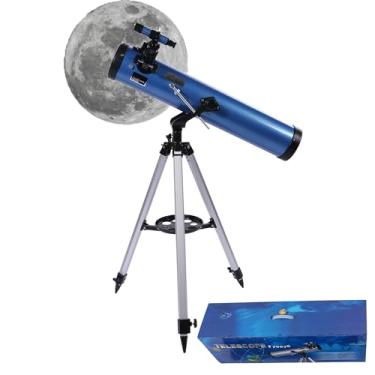 Imagem de BAOERYAA Telescópio de alta potência, telescópio de astronomia profissional hd azul de 125 mm de grande diâmetro - ampliação de 875x telescópio de rotação de 360 ° para adultos de alta potência