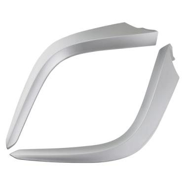 Imagem de Osompar Tira de acabamento do painel central inferior 2 peças compatíveis com Toyota Corolla 2009 2010 2011 2012 2013 Substitui 55433-02140 55432-02220 Prata Branco Esquerdo Lado Direito