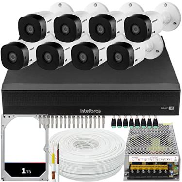 Imagem de Kit Cftv Monitoramento 8 Cameras Intelbras 1120 Dvr 1016 1TB