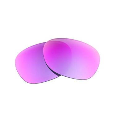Imagem de Lentes de reposição polarizadas compatíveis com óculos de sol Rayban New Wayfarer RB2132 (tamanho de lente de 55 mm) - Feito nos EUA -, Cinza polarizado com espelho rosa, 55