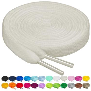 Imagem de Cadarços de bétula em 27 cores, cadarços de sapato de 1,4 cm em 4 comprimentos diferentes, Marfim, 29.5"(75cm) S