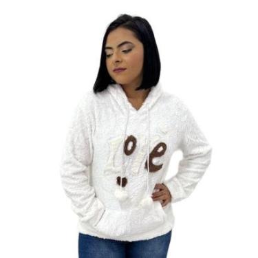 Imagem de Blusa De Pelinho Casaco Felpudo Quentinha Feminina Fashion-Feminino