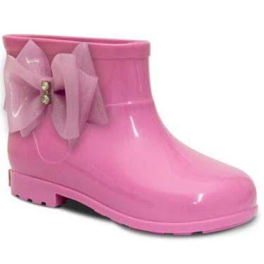 Imagem de Bota Galocha Infantil Nº 21 ao 26 Botinha Chuva Moda Menina 09.45 (Rosa, BR, Criança de 1 a 3 anos, Numérico, 24)