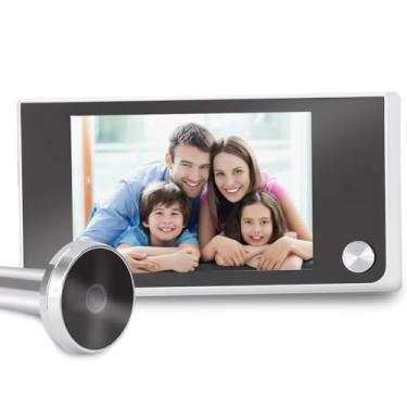 Imagem de Visualizador de olho mágico digital, tela LCD interna de 3,5 polegadas, ângulo amplo de 120 graus, câmera olho mágico, sistema de monitoramento de segurança ao ar livre