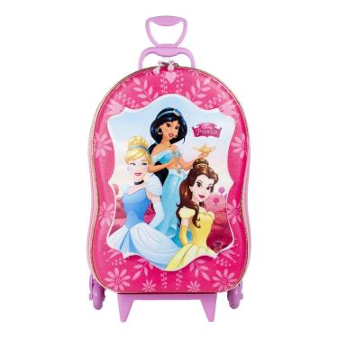 Imagem de Mochila De Carrinho Princesas Infantil em 3d Rígida