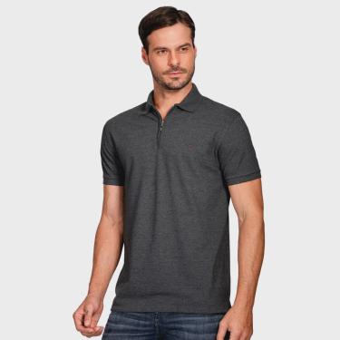 Imagem de Camisa Polo Aramis Piquet Zip Ve25 Grafite Mescla Masculino