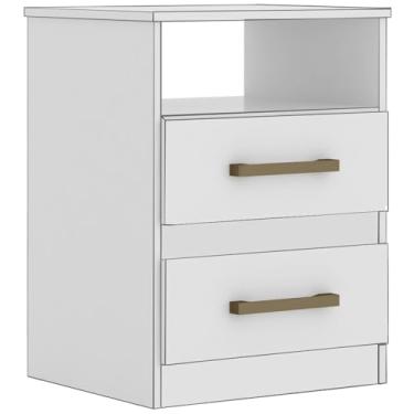 Imagem de Mesa De Cabeceira 2 Gavetas 7090 Branco Flex Moval