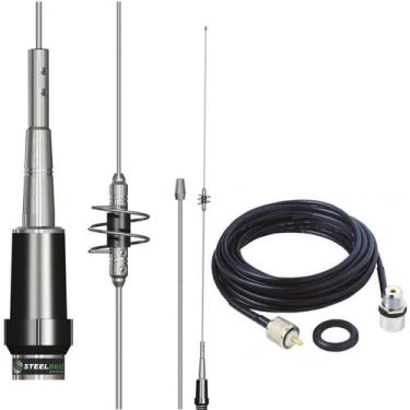 Imagem de Antena Móvel Dual Band 86cm Ap0191 Steelbras Cabo Com Conectores 5,5 M